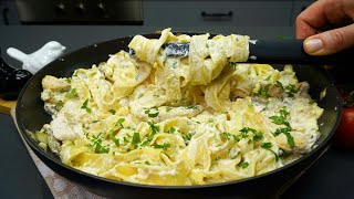 BESTE HÜHNERPASTA Fettuccine Alfredo [upl. by Adamo]