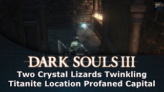 Dark Souls III Two Crystal Lizards Twinkling Titanite Location Profaned Capital [upl. by Clemence]