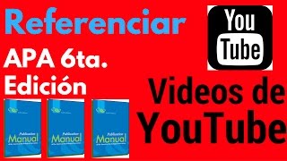 Videos de YOUTUBE en Normas APA 2019 Citar y referenciar MUY FÁCIL [upl. by Inneg740]