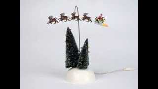 Animated Flaming Sleigh  4030744  Department 56  Griswold Village [upl. by Nerfe]