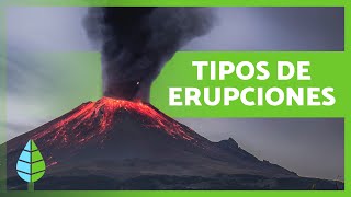 TIPOS de ERUPCIONES VOLCÁNICAS 🌋 Definición y Clasificación [upl. by Yeaton]