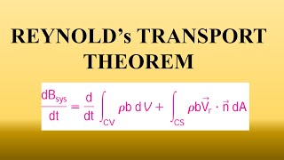 Derivation of Reynolds Transport Theorem  System and Control Volume [upl. by Dnaloy]