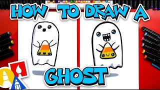 How To Draw A Ghost Holding A Candy Corn [upl. by Cindra]