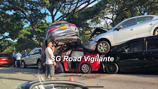 3oct2024 ecp 9 vehicles Chain collision on lane 1 of the expressway [upl. by Vasilek]