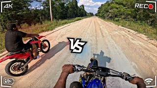 BRAND NEW 2023 YZ450F VS CRF450R  COUNTRYRO [upl. by Rednaskela659]