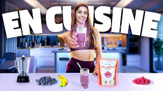 RECETTE Smoothie banane et fruits rouges 🥤🍌🫐  EN CUISINE AVEC alexandraspl  Épisode 2 [upl. by Balmuth520]