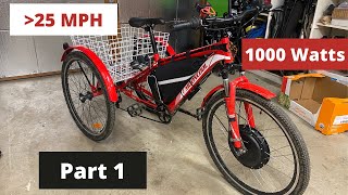 Making a 25MPH Electric Trike Part 1 [upl. by Frodina]