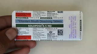 Solopose 05 mg tablet hindi क्या यही नींद की टेबलेट है [upl. by Manson]