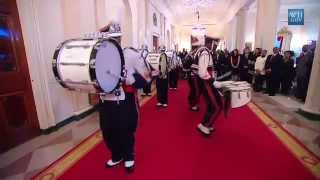 Drumline in the White House Raw Footage [upl. by Ahsiadal]