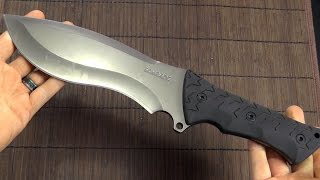 Knife review Schrade SCHF28  Powerful recurve blade [upl. by Sidnee]