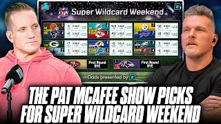 The Pat McAfee Shows Picks For Super Wildcard Weekend NFL Playoffs Week 1 [upl. by Nauq752]