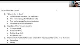 Series 7 Exam Practice Test 2 EXPLICATED Hit Pause Answer Hit Play [upl. by Standush]