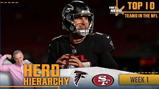 Herd Hierarchy 49ers start lower Falcons make cut Chiefs round out Colins Top 10  THE HERD [upl. by Sirtaeb374]