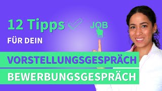 12 Tipps für dein Vorstellungsgespräch  Bewerbungsgespräch vorstellungsgespräch bewerbung [upl. by Anires994]