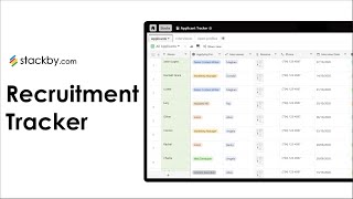 How to build a Custom Applicant Tracking System  Recruitment Tracker [upl. by Baudin]