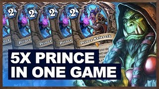 5х Prince Keleseth In 1 Game  Shudderwock Shaman  The Witchwood Hearthstone [upl. by Attelrak92]