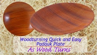 Woodturning Quick and Easy Padauk Plate [upl. by Stacia]