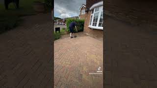 Full sealant application once pressurewashed and resanded on this path and driveway block paving [upl. by Spracklen]