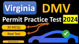 Virginia DMV Permit Practice Test 2024  Part A  30 Key Questions amp Answers [upl. by Servetnick910]