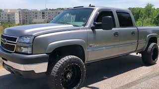 2006 Chevy Silverado 2500 Duramax walk around 20x12 and 33s [upl. by Avlem]