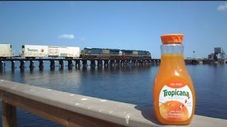 CSX Tropicana Train The Great Chase Juice Left Behind [upl. by Hakceber]