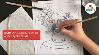 Fauvism  Easy Portrait Painting Art Tutorial for Kids  Lily Sol  Kid Made Modern Events [upl. by Gruchot]