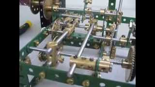 Meccano striking clock mechanism [upl. by Trilbie]