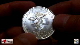 Mexico Silver Coin 25 Pesos Olympic Games Commemorative [upl. by Hannahoj11]