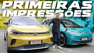 Volkswagen ID3 e ID4 ⚡EXCLUSIVO Primeiras Impressões😱 VW ID3 e ID4 SURPREENDERAM no TEST DRIVE [upl. by Akit]