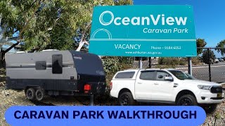 Oceanview Caravan Park  ONSLOW  WESTERN AUSTRALIA  Caravan Park walkthrough [upl. by Henryetta212]