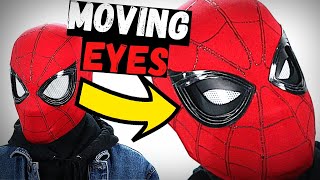 FUNCTIONAL SpiderMan Mask With MECHANICAL LENSES DIY No Electronics [upl. by Odarbil322]