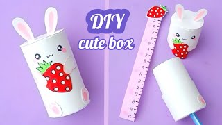 How to make Sharpener and Eraser box with ruler  DIY paper ruler  DIY Paper Crafts for School [upl. by Llywellyn]