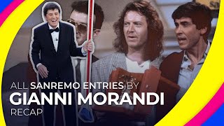 All Sanremo entries by GIANNI MORANDI  RECAP [upl. by Aiblis]