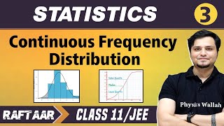 Statistics 03  Continuous Frequency Distribution  Class 11JEE  RAFTAAR [upl. by Retnyw]