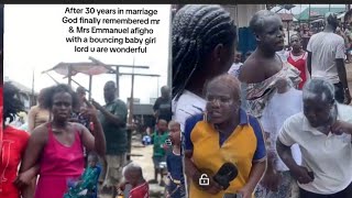 Community turn it to festival of celebration as couple who have been childless for 30 years welcome [upl. by Grimaud726]