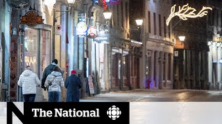 Exhaustion as Quebecs COVID19 curfew comes into force on New Years Eve [upl. by Ellehcin]