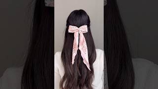 Cute easy hairstyles for long hair 🎀 hairstyle hair longhair hairtutorial hairhacks hairtok [upl. by Pool]