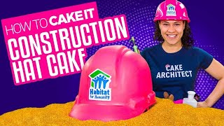 How To Make a Pink Construction Hat out of Vanilla CAKE  Yolanda Gampp  How To Cake It [upl. by Nylecsoj114]