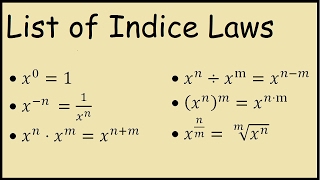 Law of indices all index laws  Math [upl. by Ahsekal]