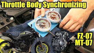 FZ07 Throttle Body Synchronizing  Tune Up Video 3 [upl. by Niela]