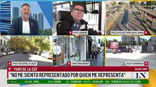 Colectivero sobre el paro de la CGT quotAbandonaron al trabajador lo dejaron a la buena de Diosquot [upl. by Acirne]