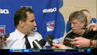 Rangers Coach Reporter Drop The Verbal Gloves [upl. by Ruenhcs229]