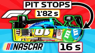 PIT STOP 💥 ¿El MÁS RÁPIDO FORMULA 1 vs NASCAR 🔥 vs INDYCAR vs FORMULA E vs WEC Repostajes  F1 [upl. by Albina446]