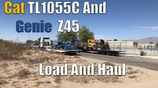 Cat TL1055C And Genie Z45 Load And Haul [upl. by Jeanne221]