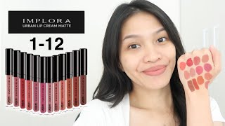 IMPLORA LIP CREAM MATTE 112 Ratu Adellya [upl. by Netsirk]