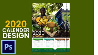 How To Design a 2020 CALENDAR  Photoshop Tutorial [upl. by Ilecara616]