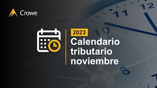 🗓️ Calendario tributario Noviembre [upl. by Woodsum]