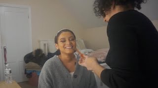 Getting my makeup done for the first time Valentine’s Day [upl. by Egag]