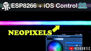 ESP8266 iOS App For NeoPixel Control  XCode and Arduino [upl. by Ingar]