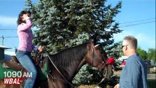 ESPNs Jeannine Edwards Rides Famous Stable Pony [upl. by Runstadler684]